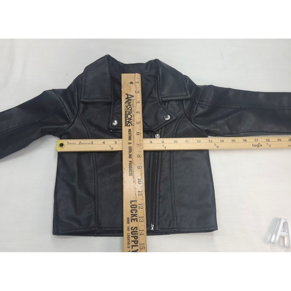 Wonder Nation Childs Faux Leather Motorcycle Jacket 4T - Picture 7 of 8